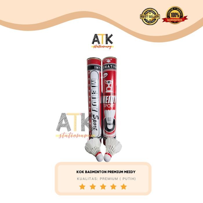 

Shuttlecock Kok Meidy Cock Bulu Tangkis Premium Badminton ( 12 Pcs) atk raket