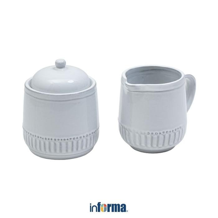 

Informa Appetite 250 ml Set 2 Pcs Elio Tempat Gula & Susu Glaze - Putih Milk And Sugar Jar Wadah