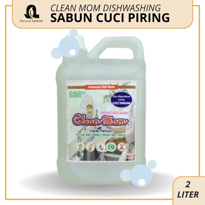 Clean Mom Sabun Cuci Piring Buah Sayur Tangan Dishwashing Non Aroma 2L