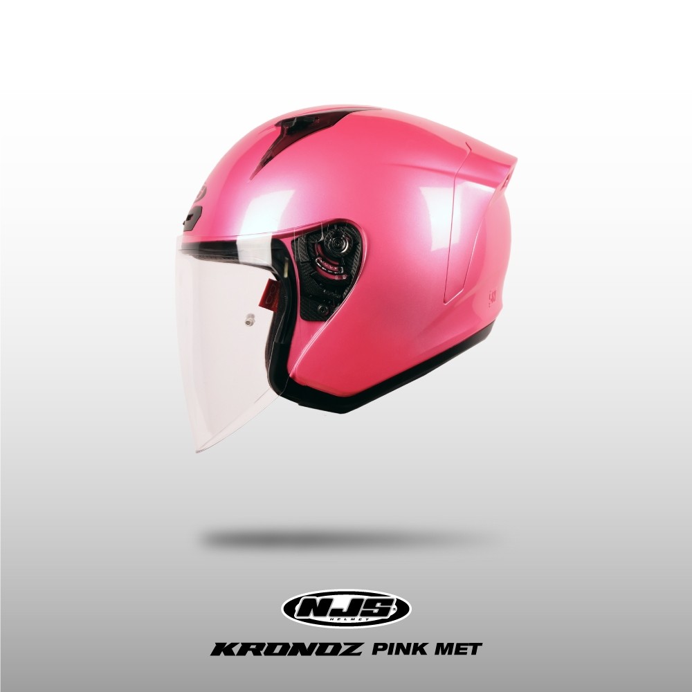 NJS KRONOZ Pink Met - Helm Half Face NJS Kronoz Kronoz Polos Kronoz NJS Helm Polos NJS Polos SNI