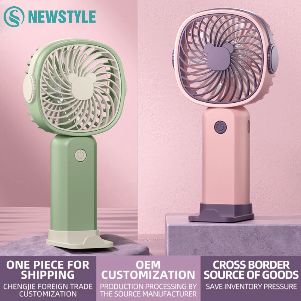 Portable Mini Handheld Fan With Desktop Phone Holder Outdoor Electric Fan Usb Charging 3-Speed