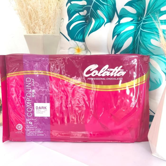 

Caraka.store1 COLATTA Chocolate Compound Dark Coklat Hitam 1 KG