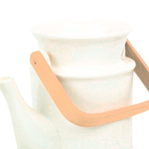 Set Teko Kaca Dan 4 Gelas Cangkir Cantik Style Genova Klasik_Putih (Best Quality)