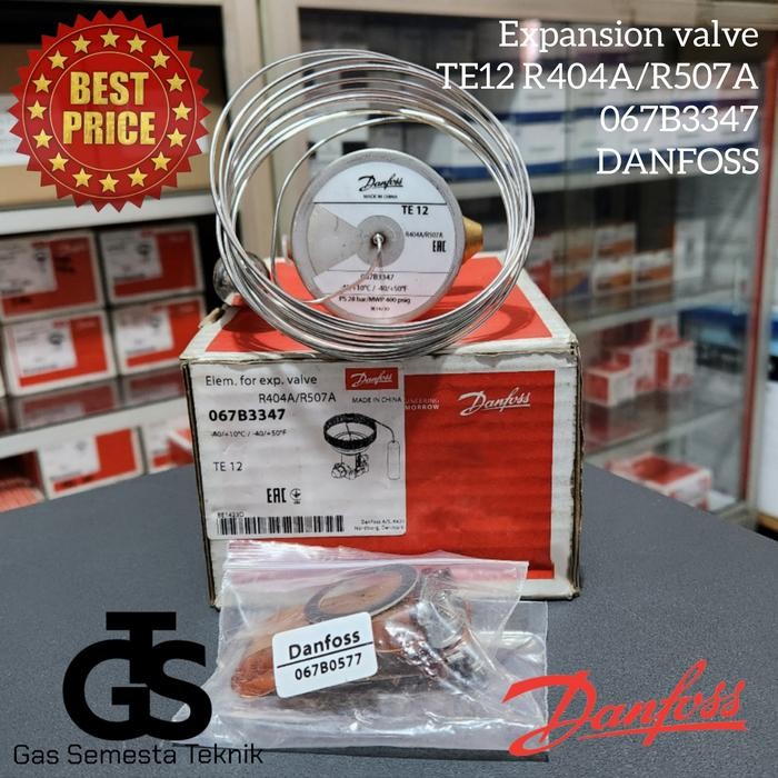 Termurah Expansion Valve Te 12 R404A/R507A (067B3347) Danfoss Expansi Danfoss Te12 0673347