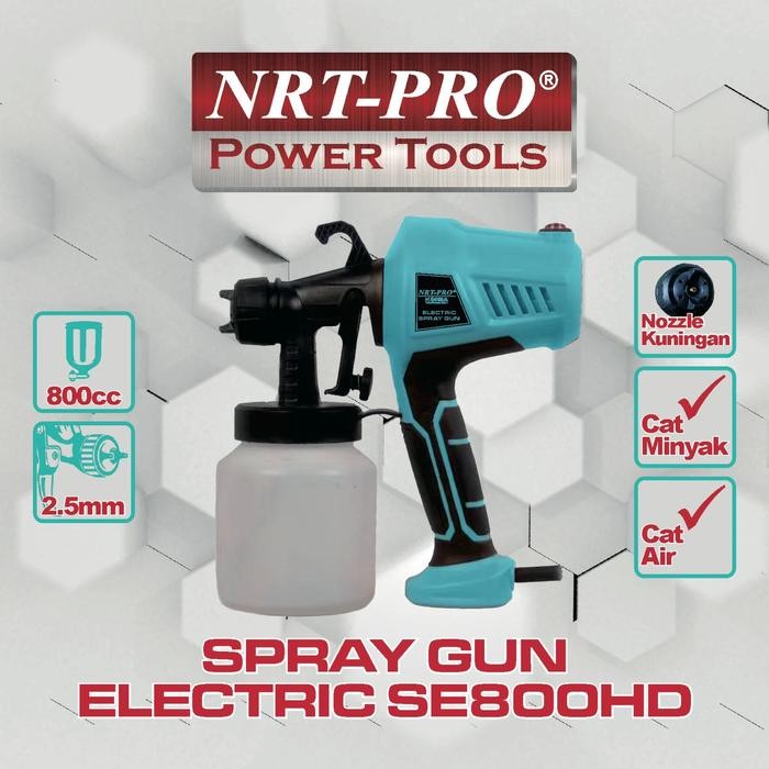 Nrt Pro Spray Gun Listrik Nozzle Kuningan Se800Hd Grab/Gosend