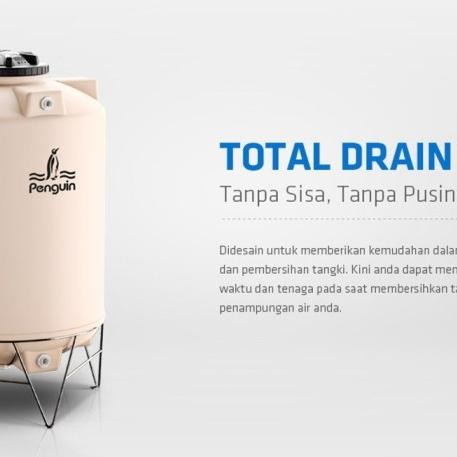 Terhemat Tangki Air Total Drain Penguin Td 160 (1500 Liter) Toren Kuras Pinguin