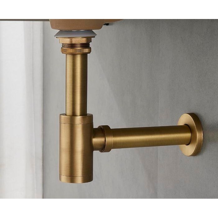 Terbaik Set Afur Wastafel Kepala Sifon Avur Emas Gold Sink Drain Brushed Gold
