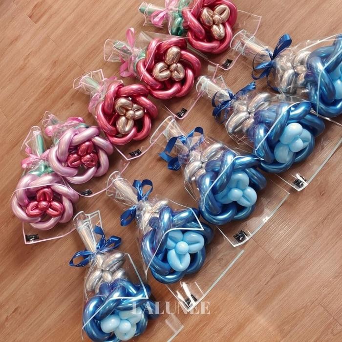 Promo Terbatas Bunga Balon Wisuda Anak - Korean Flower Balloon Twist - Buket Bunga Balon Ulang Tahun