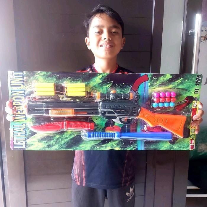 ASLI Mainan Set Tembak Tembakan Pluru Busa Koleksi Anak Laki Cowok