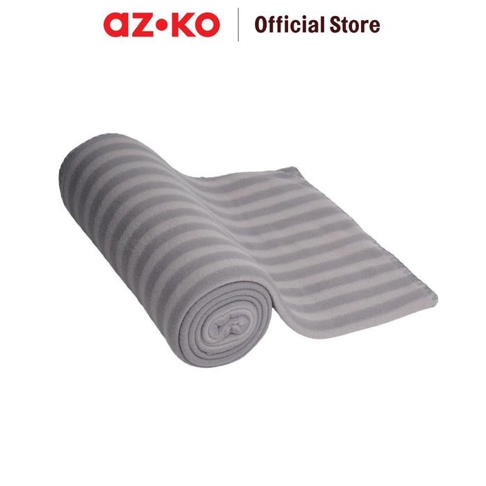 AZKO Sleeplite Selimut Polar Fleece Stripe Blanket Motif Kain Penghangat Tubuh Aksesoris Tempat