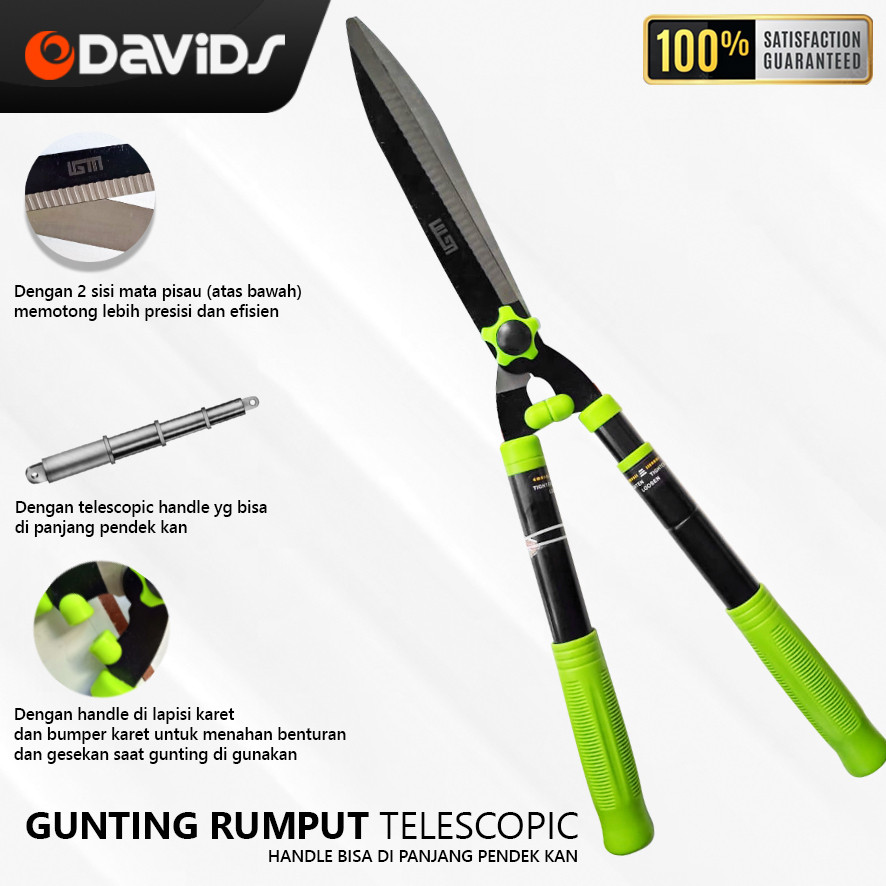 Gunting Rumput Besar Tajam Pemotong Ranting Taman Teleskopik IGM
