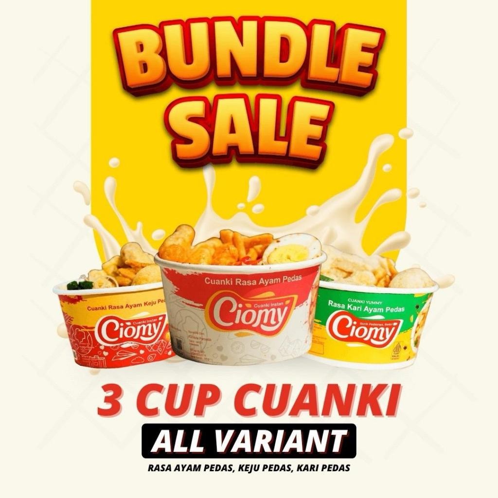 

CPT - CIOMY - Paket Bundling 3 All Varian Reguler/ Cuanki Ayam Pedas Kuah Keju/ Cuanki Ayam Pedas