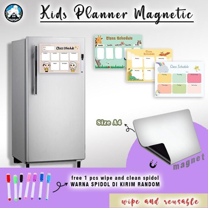 

Gilang_Store Kids Planner Magnetic Schedule Class Jadwal Pelajaran Sekolah Anak Pap