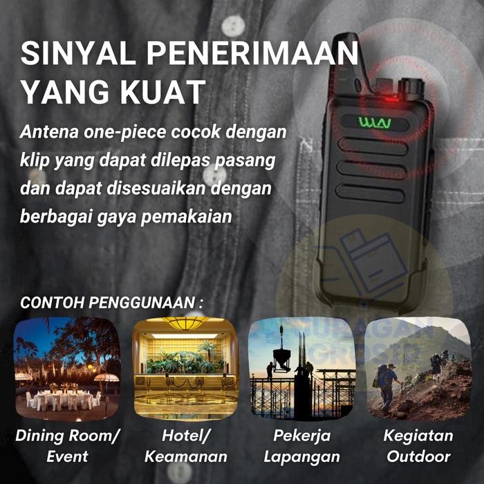 JTTOP" HT WLN KD - C1 HT UHF FREE HANDSFREE LENGKAP KDC1 WLAN ORIGINAL