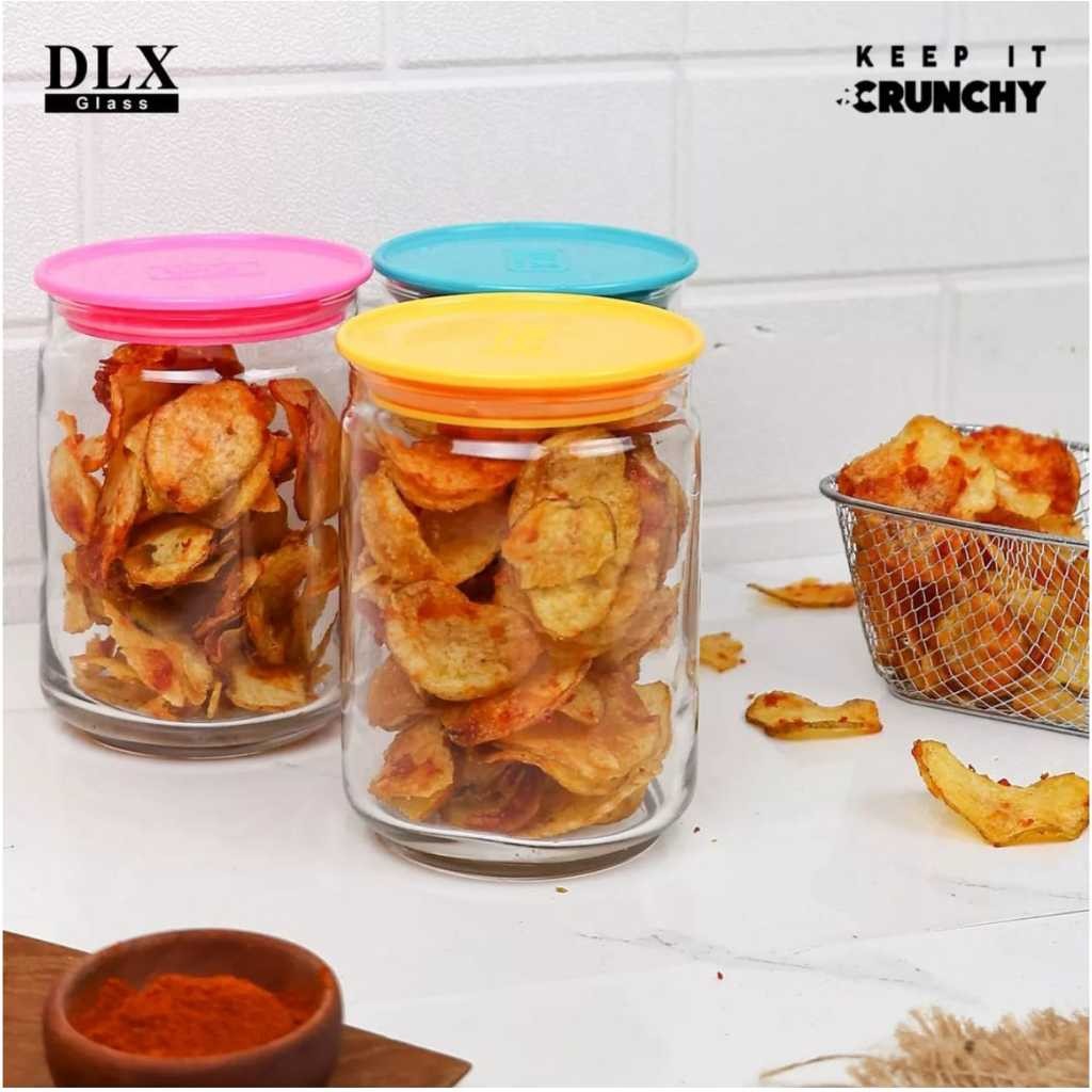 1 set (isi 6 pcs) Toples Kaca Kyoto 760 ml / Toples Snack / Toples Kacang