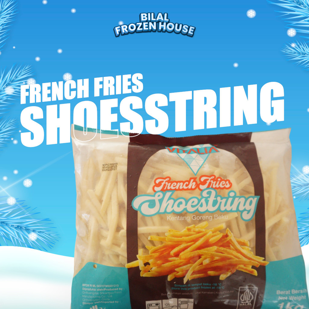 

Konter Makanan Vitalia Shoestring 1Kg - Kentang Klasik, Rasa Nikmat Tiap Gigitan!