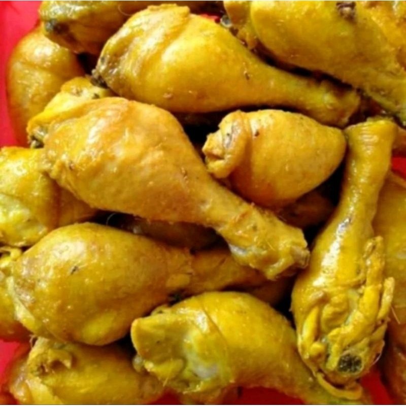 

Konter Makanan Paha Ayam Ungkep Bumbu Kuning Isi 4 Potong Siap Goreng // Paha Bawah Ayam Ungkep.