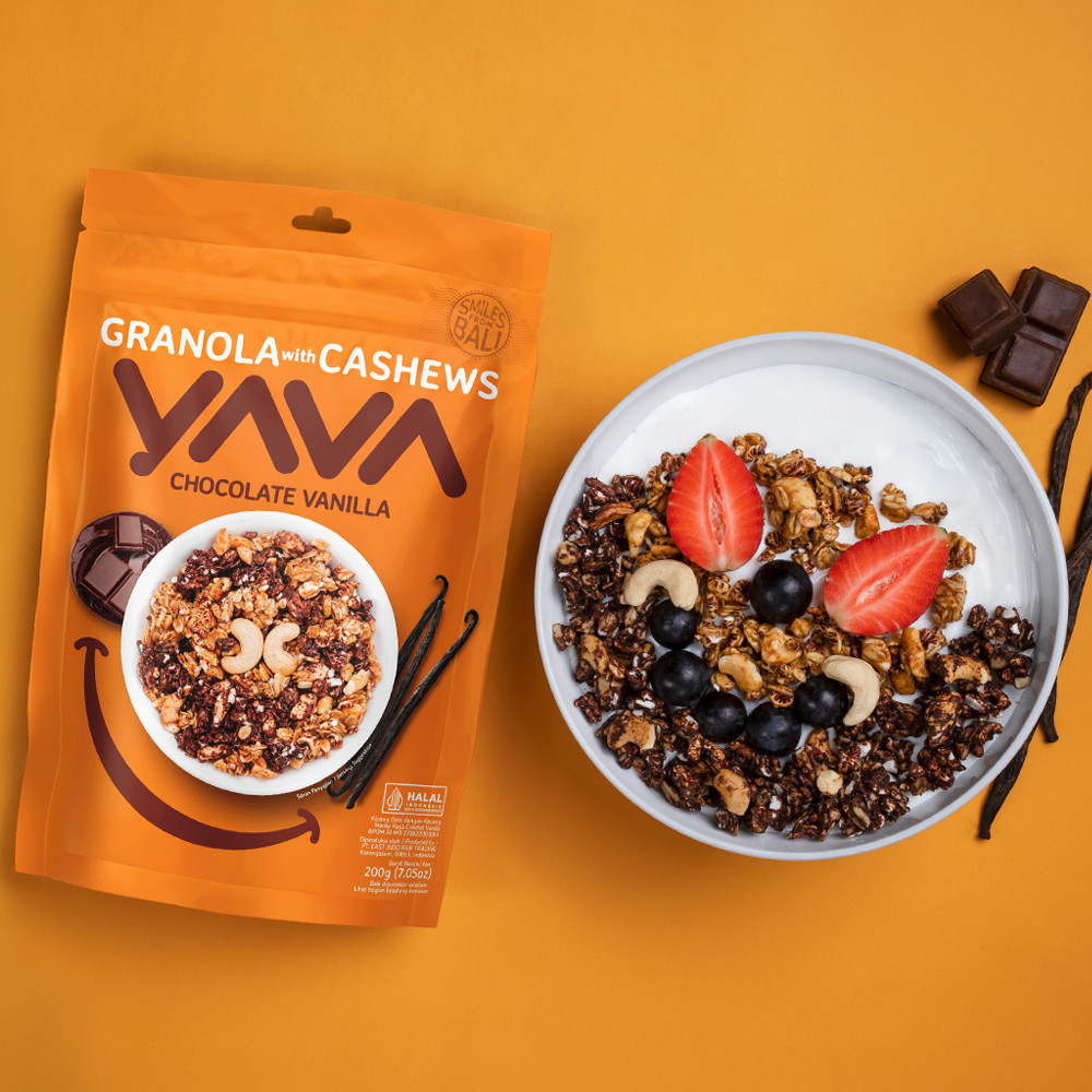 

Sensasi Lezat Yava Granola Chocolate Vanilla & Chocolate Banana 200Gr