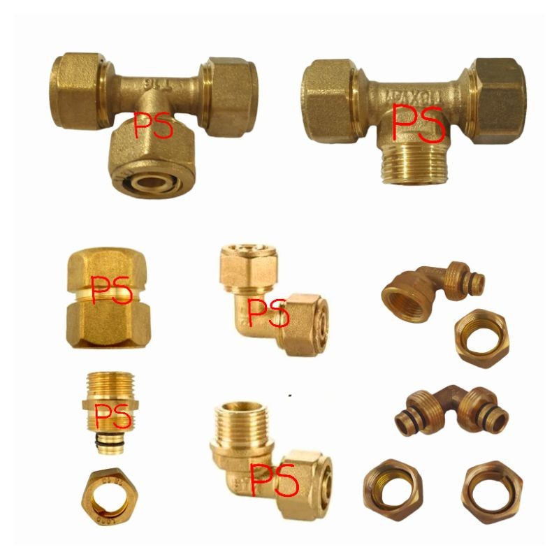 Nepel Sambungan Pipa Air Panas Dingin Kuningan Water Heater Tee Shower Elbow L Sock Sok Drat Luar