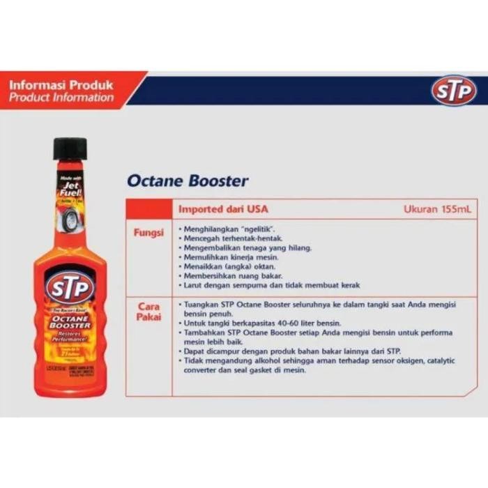 STP Octane Booster Additive Oktan Campuran Bensin Mobil Motor