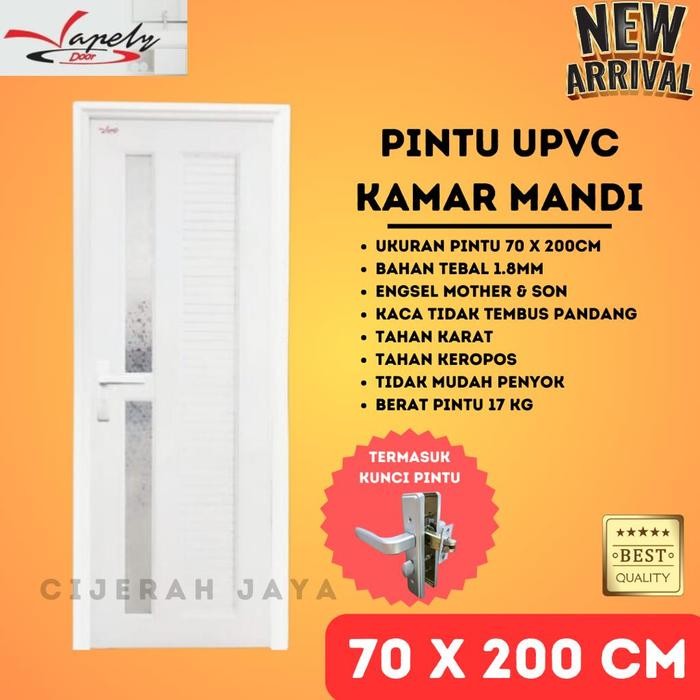 Pintu Upvc Kamar Mandi Kusen, Engsel & Kunci / Pintu U-Pvc Komplit