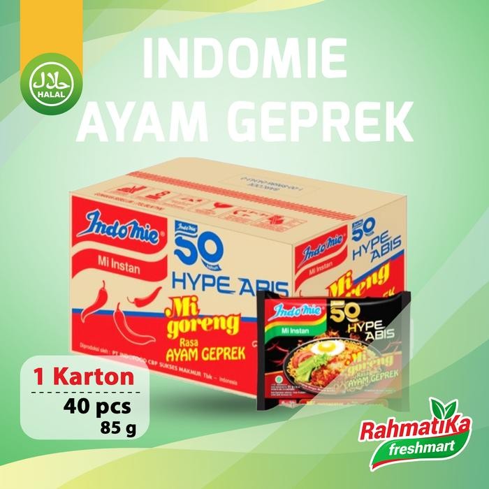 

Best Seller Indomie Mi Instan Goreng Hype Abis Ayam Geprek 1 Dus