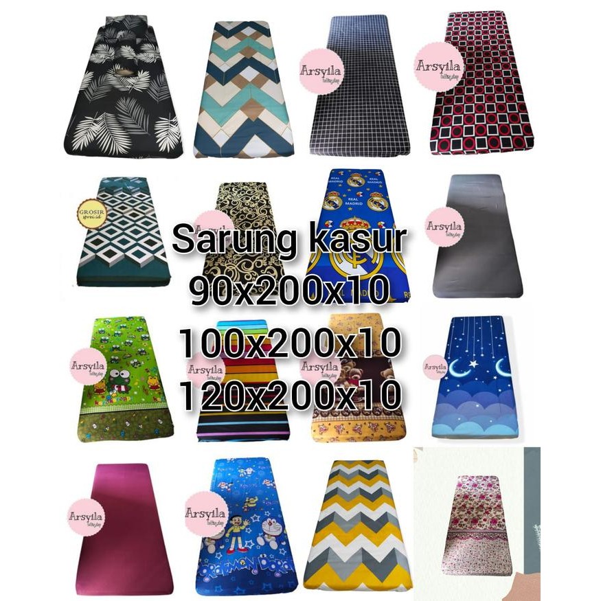 sarung kasur resleting 90x200x10 / 100x200x10 / 120x200x10