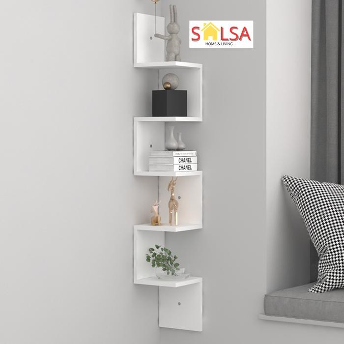 RAK SUDUT PERSEGI rak sudut tempel ruang tamu minimalis Furniture