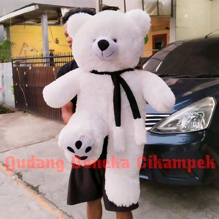 Boneka Teddy Bear Putih Telapak Jumbo 90 Cm