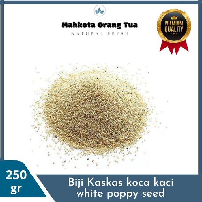 

Biji Kaskas koca kaci white poppy seed kualitas terbaik premium 250 gr New