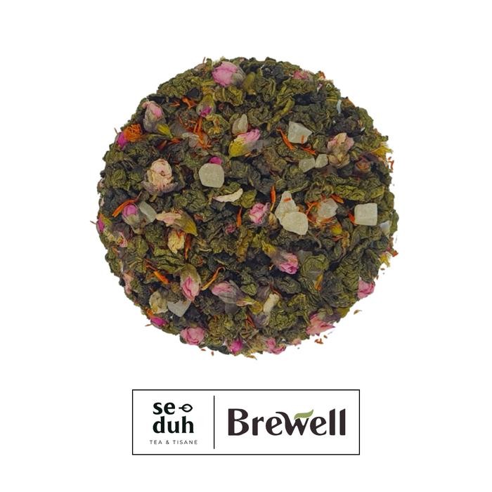 

PEACH DELIGHT Tea Blend - Milky Oolong with Peach and Flowers PREMIUM