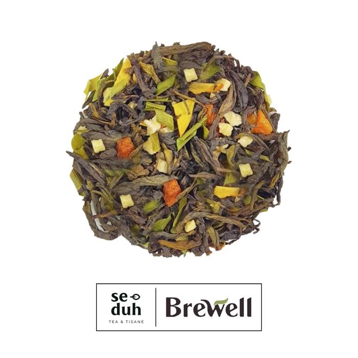 

MELON MEDLEY Tea Blend - Emerald Green Tea with Melon and others PREMIUM