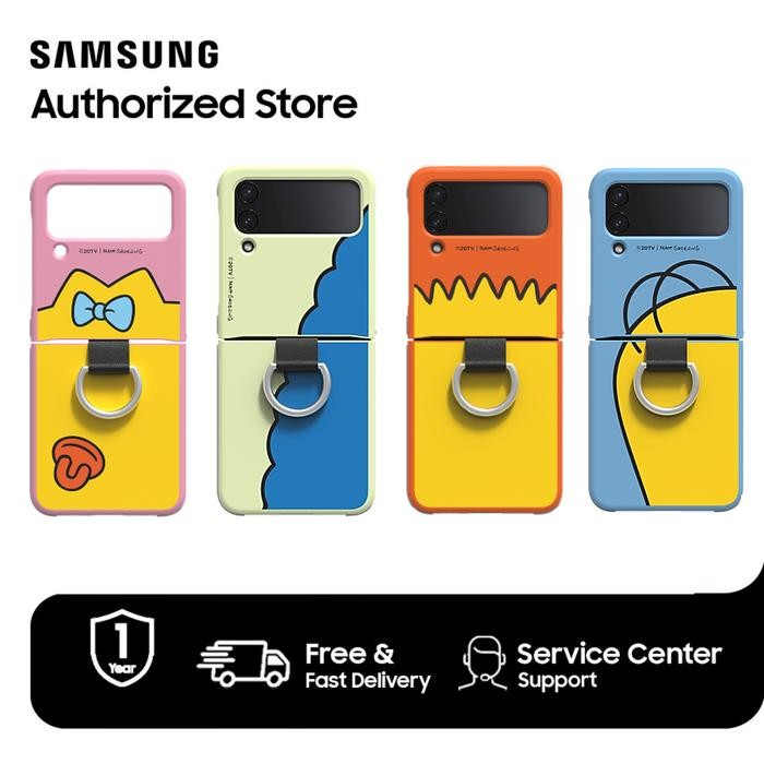 Samsung Galaxy Z Flip4 Flip 4 Simpson Cover With Ring Promo