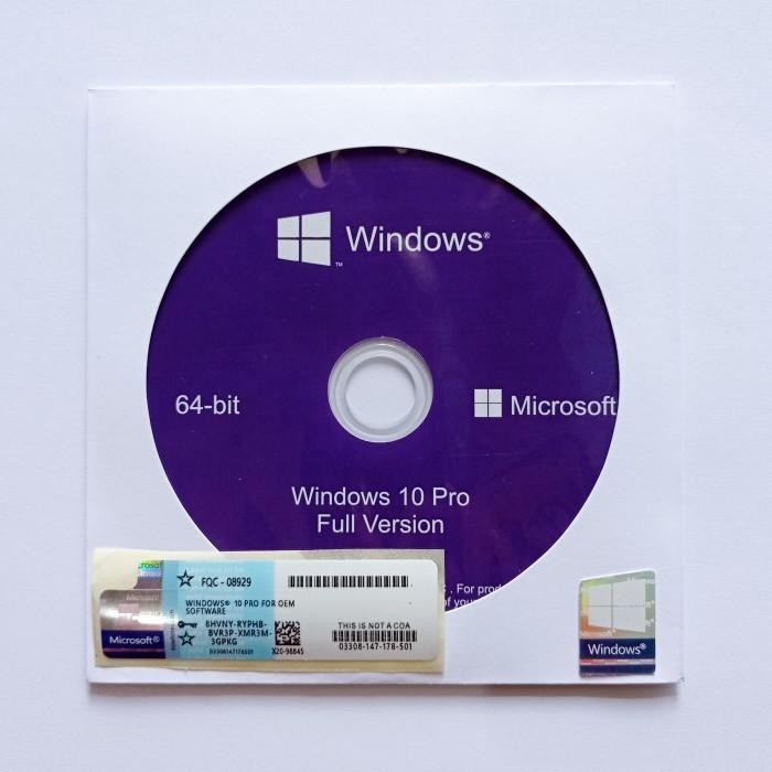 New.. Stiker Coa Windows10 Pro Lisensi