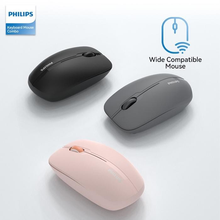 Philips SPK7418 Mouse Multi Device Bluetooth+2.4G Wireless Mouse Silent