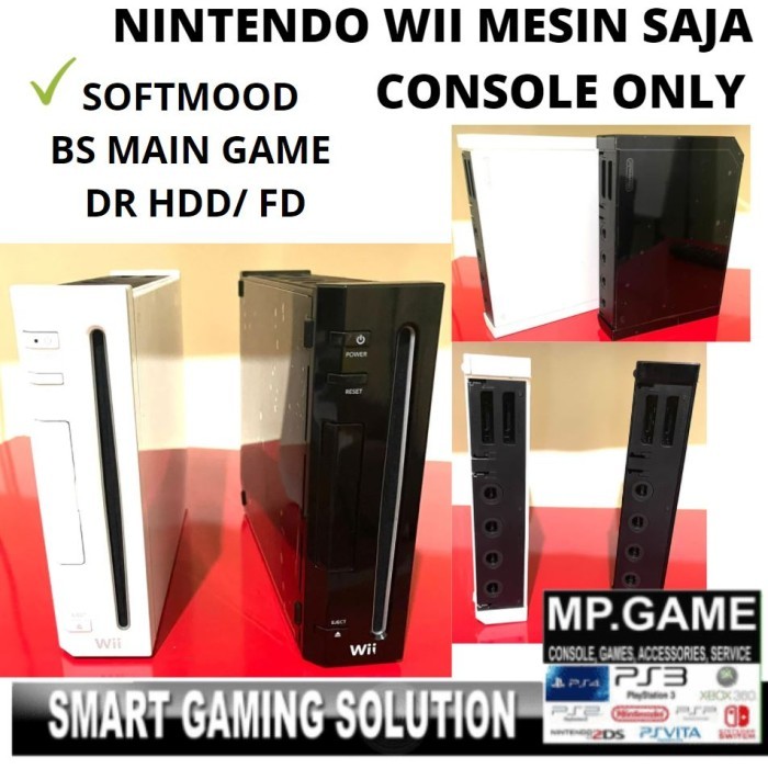 Softmod Nintendo Wii Console Wii Mesin Saja Tanpa Tutup Samping