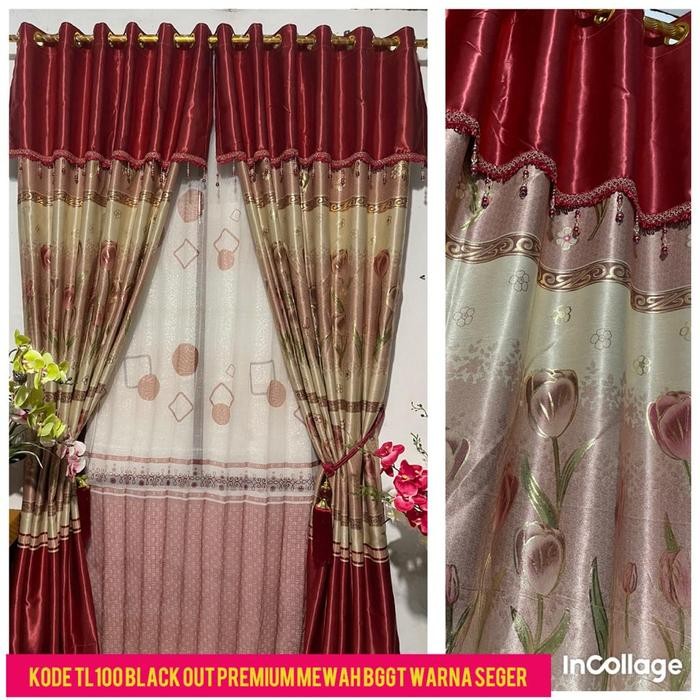 Gorden pintu gorden Jendela gorden poni gabung tirai gorden Kain