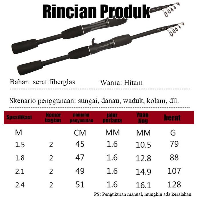 Galma HAIYI FISHING pancing set joran pancing 1.8-2.1m reel pancing Memancing laut pancingan set