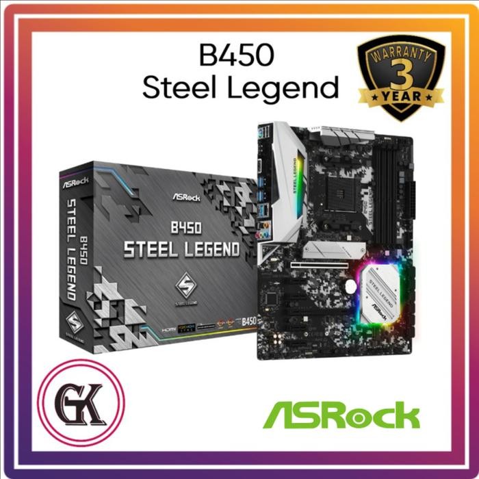 MOTHERBOARD ASROCK B450 STEEL LEGEND (B450 / AM4 / DDR4)