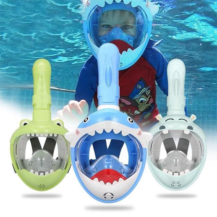 Kacamata Renang Snorkeling Anak-Anak PVC Alat Selam Snorkel Diving