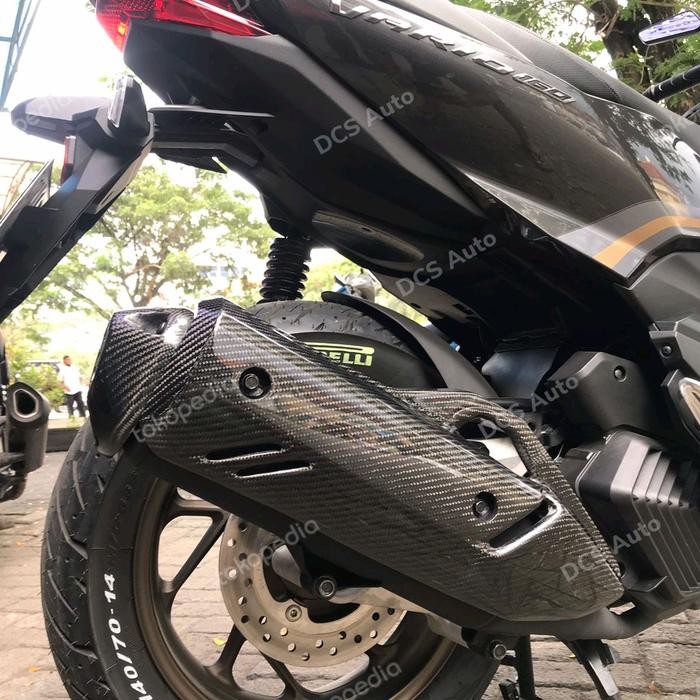 COVER KNALPOT CARBON KEVLAR VARIO 160 VARIO160 BERKUALITAS
