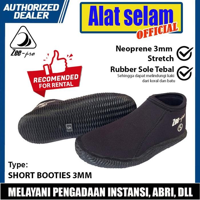 Short Boot Scuba Diving Zeepro Booties 3mm Sepatu Karang Selam Pendek