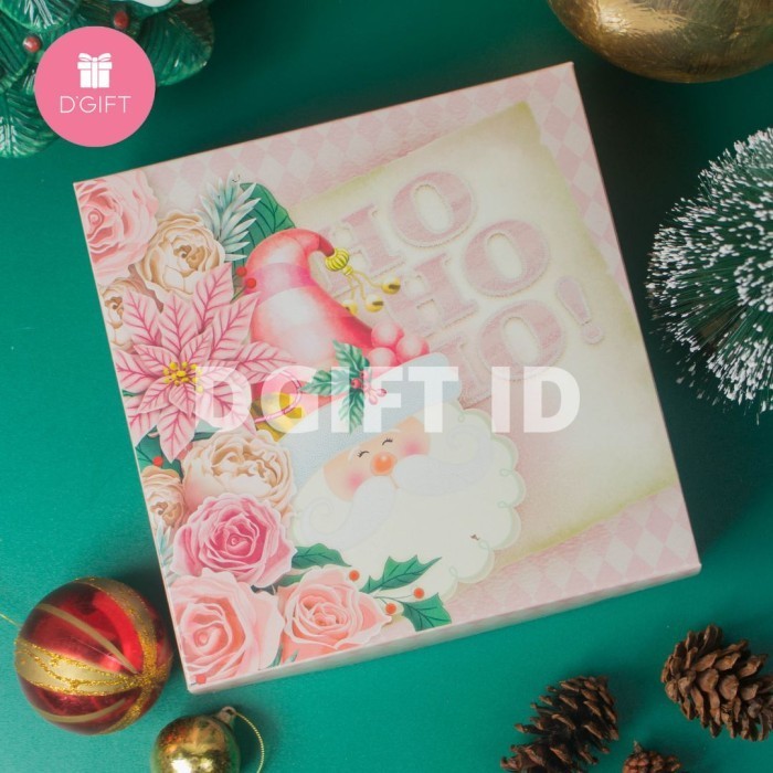 (Allthebest) Box Natal 22x22 Dus Natal Kue Kering Christmas Packaging Kue Hampers
