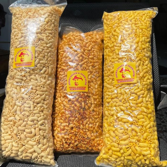 

MAKARONI BANTAT PIPA 1 BALL (1KG )NKS Food Snacks Crispy Cemilan Pedas
