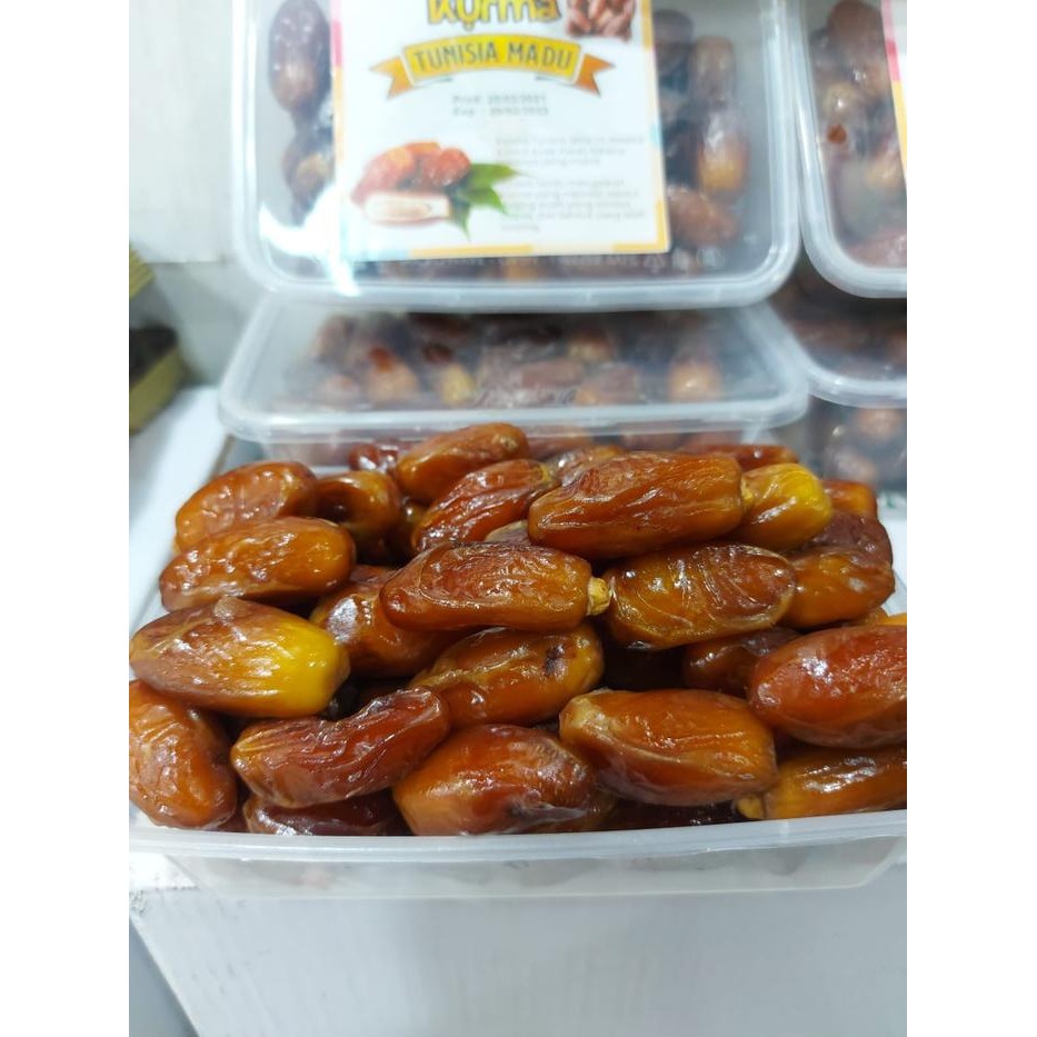 

Kurma Tunisia Madu 1kg - Camilan Sehat Rasa Manis Pas - Food, Brown, Jajanan, Coklat, Kering,