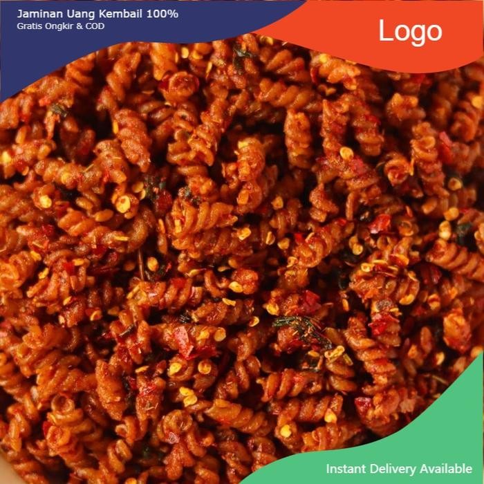 

Makaroni spiral Extra pedas Daun jeruk & Balado isi 1kg/1000 gram Cemilan Instan Food