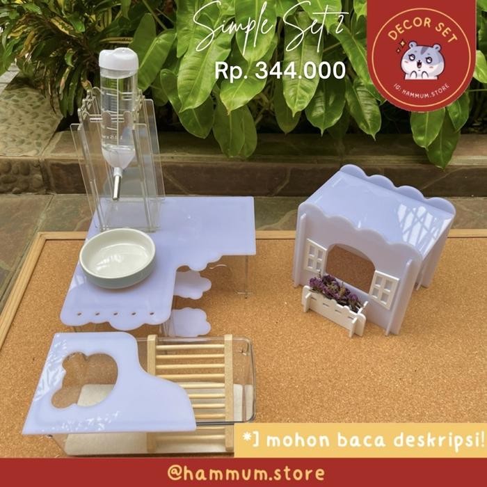 ORIGINAL Set Kandang Hamster Kandang Akrilik Hamster Acrylic Hamster Cage Rumah Hamster Dekorasi