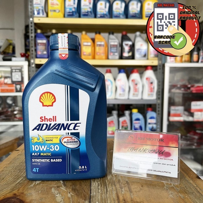 (Allthebest) Oli Motor Shell Advance AX7 Scootertic