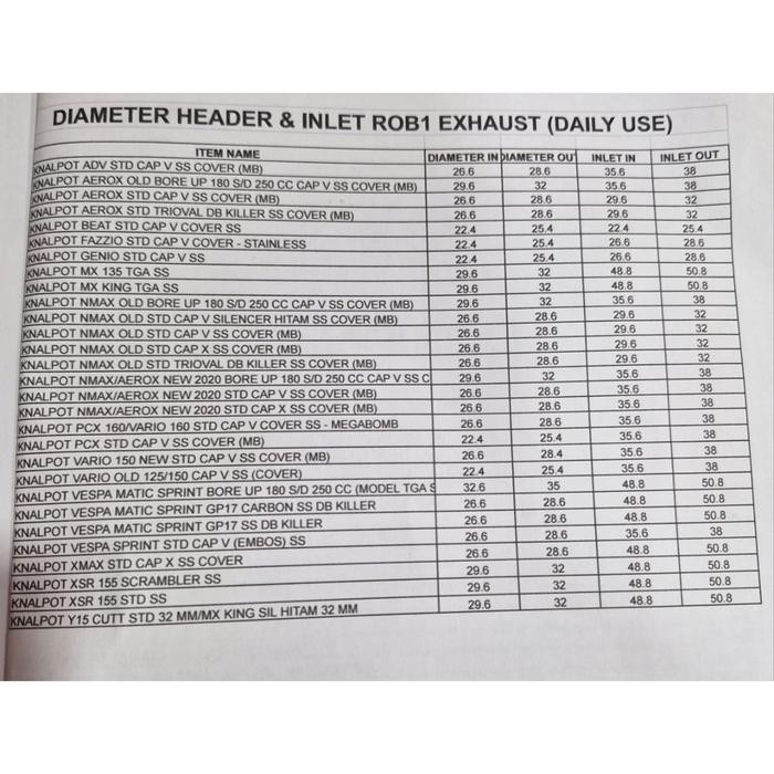 KNALPOT ROB1 VARIO 125 150 OLD CAP V COVER