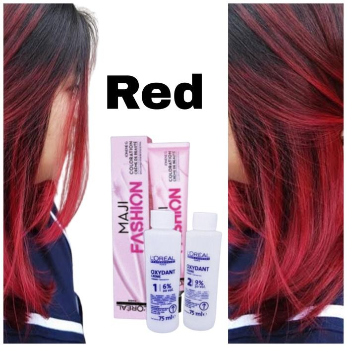 cat rambut/semir rambut loreal maji fashion.majifashion Red pewarna